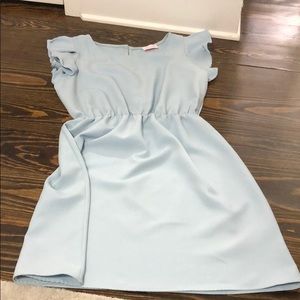 Light Blue Pink Lily Dress